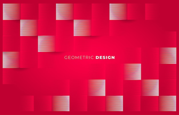 Абстрактная геометрическая линия в стиле бумажной линии пурпурного цвета