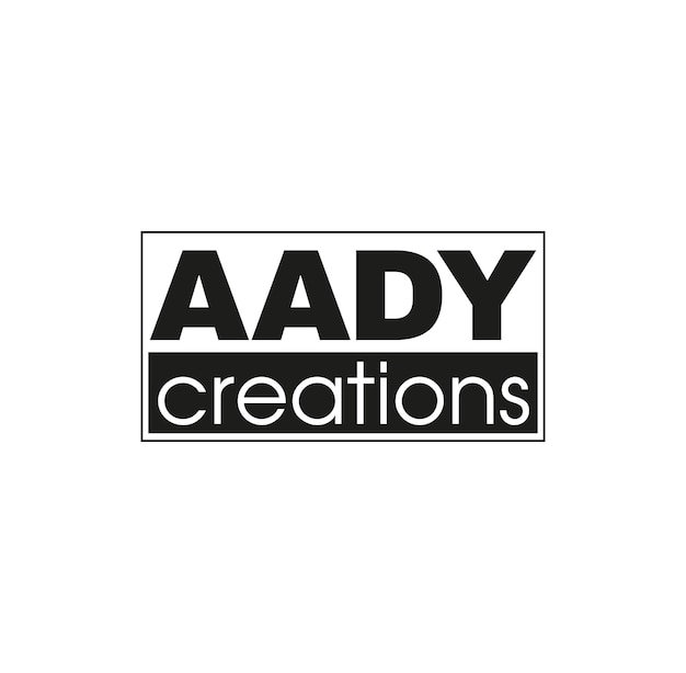 Aady creation lettering AADY creation typography vector icon