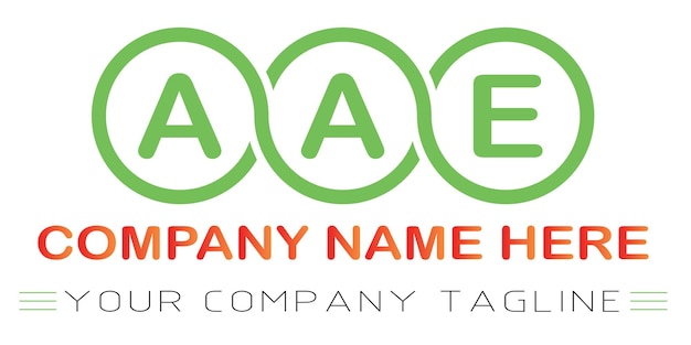 Vector aae letter logo design