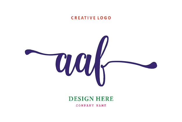 AAF lettering logo is simple easy to understand and authoritative