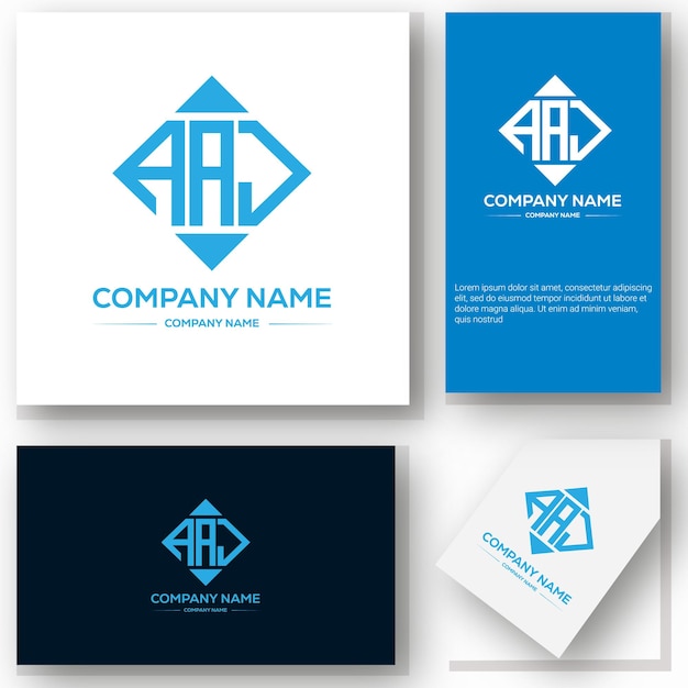 AAJ initial modern logo design vector icon template