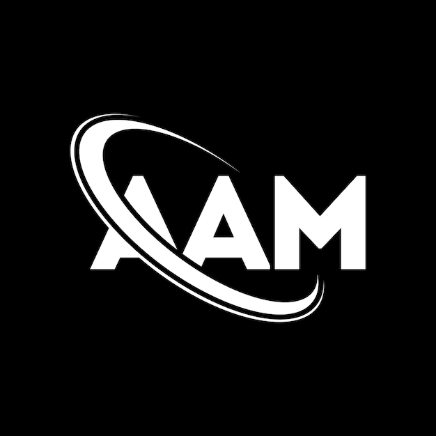 A.A.M. (アーム) のロゴA.A.L. (アム) の文字A.I.M.(アーム)のロゴデザインCircle (サークル) と大文字 (モノグラム) で結びついたA.A'M.のロゴテクノロジー事業と不動産ブランドのためのA.A.'sタイポグラフィー