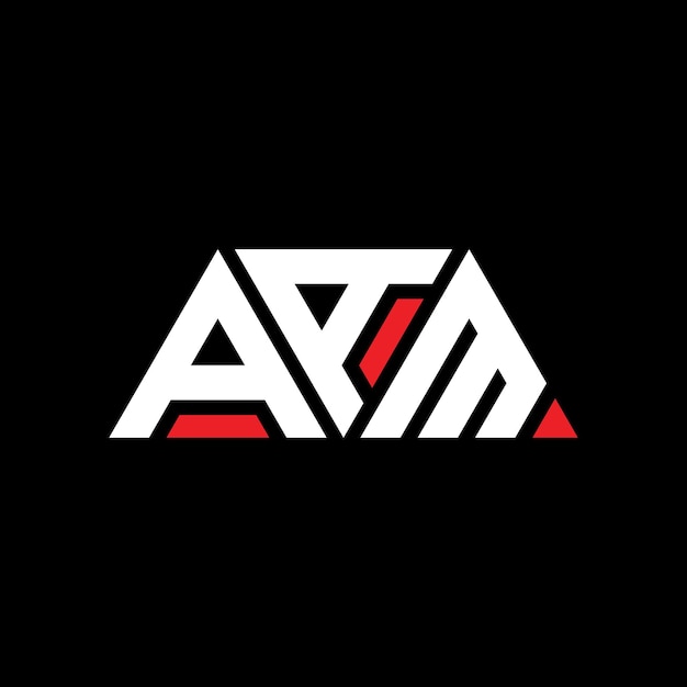 Aam triangolo lettera logo design con forma di triangolo aam logo triangolo design monogramma aam triungolo vettoriale logo modello con colore rosso aam logo triangolare semplice elegante e lussuoso logo aam