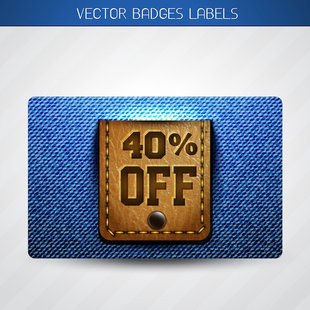 Vector aanbieding jean label