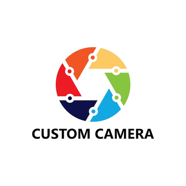 Aangepaste camera logo sjabloon ontwerp vector