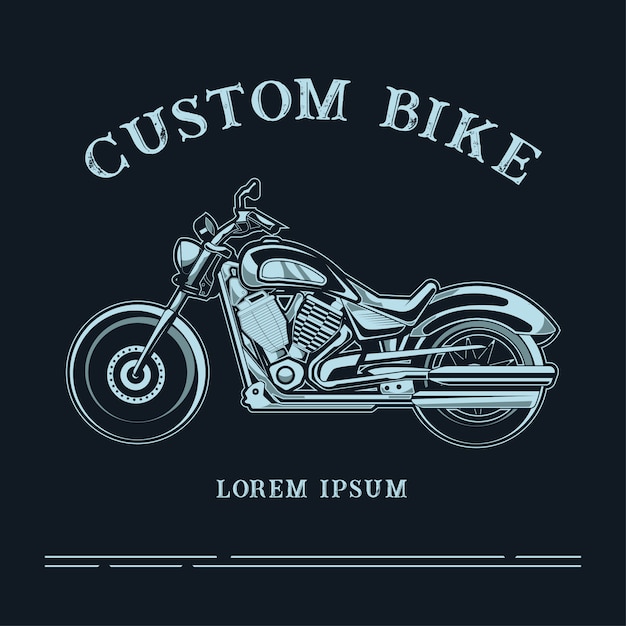 Aangepaste fiets logo afbeelding met tekst