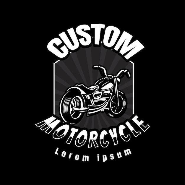 Aangepaste motorfiets vintage logo ontwerp vector