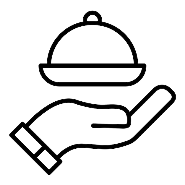 Aangepaste vectorillustratiestijl voor catering