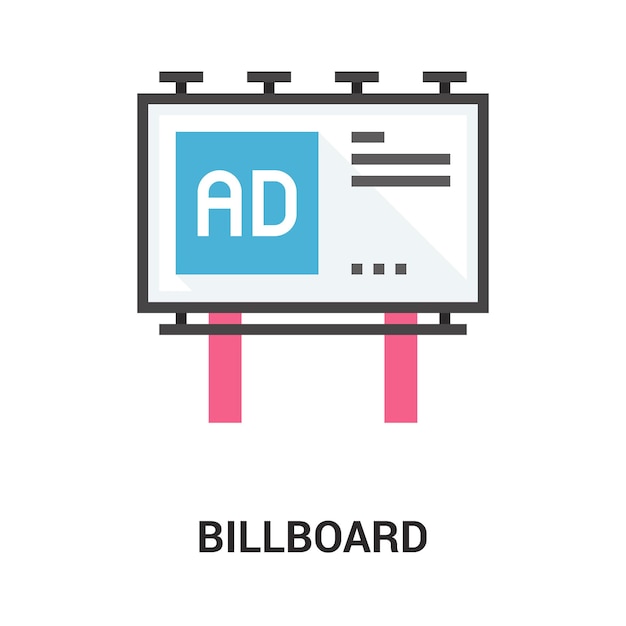 Vector aanplakbord pictogram concept