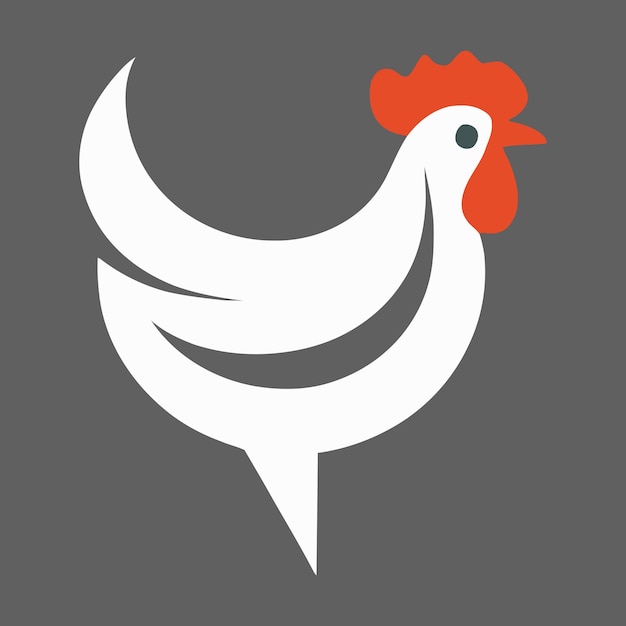 aantrekkelijk minimalistisch logo-ontwerp voor kippenbrander