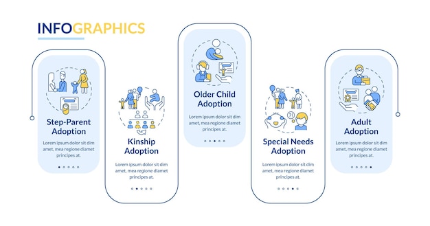 Vector aanvaardingsopties rechthoek infografische sjabloon mobiele app scherm