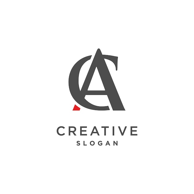 Vector aanvankelijk ac ca logo ontwerp element vector icoon met creatief concept idee