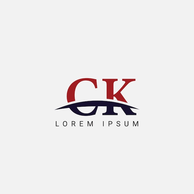 Aanvankelijke C K CK Letter Logo ontwerp vector sjabloon Grafisch symbool voor Corporate Business Identity