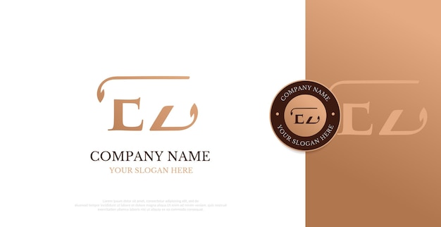 Aanvankelijke EZ Logo Design Vector