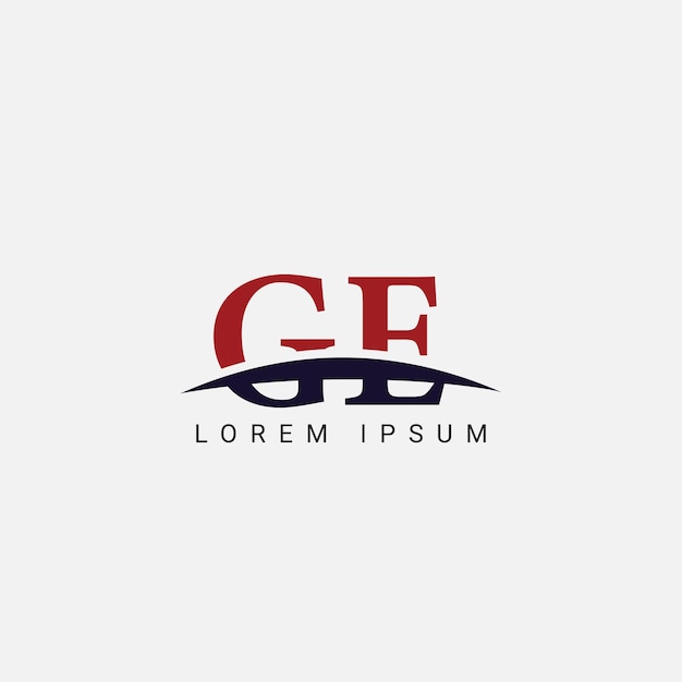 Aanvankelijke GE EG Letter Logo ontwerp vector sjabloon