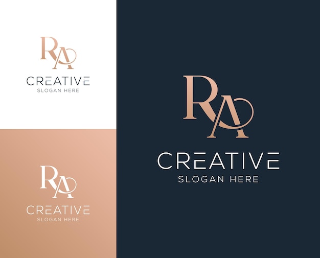 Aanvankelijke letter RA AR logo ontwerp vector illustratie