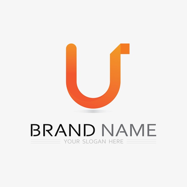 Aanvankelijke letter U logo bedrijf en ontwerp icoon vector