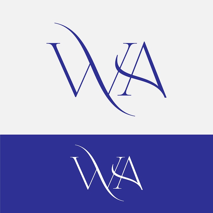 Vector aanvankelijke letter wa logo ontwerp creatief modern symbool icoon monogram