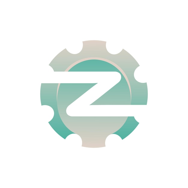 Vector aanvankelijke letter z versnelling engineering logo ontwerp vector