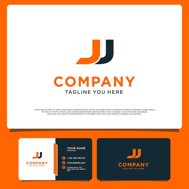 Aanvankelijke moderne letter logo ontwerp sjabloon JJ