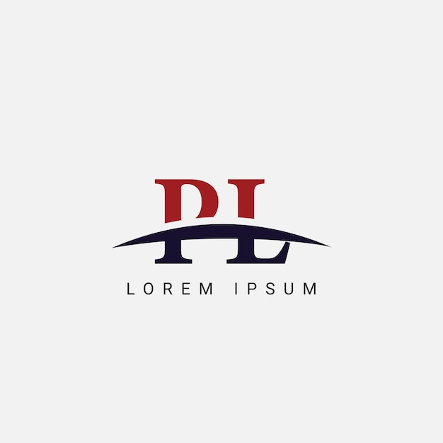 Aanvankelijke P L PL Letter Logo ontwerp vector sjabloon Grafisch symbool voor Corporate Business Identity