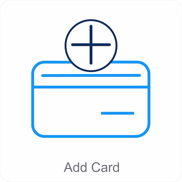 Aanvoegen van kaart en creditcard icoon concept