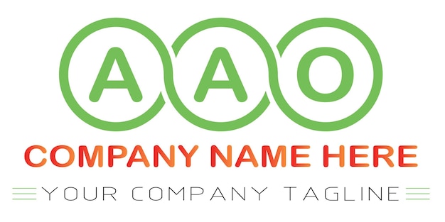 Vector aao letter logo design