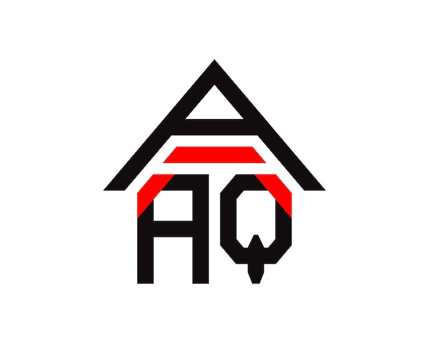 Vettore aaq lettere vettore di progettazione del logo per la costruzione di immobili