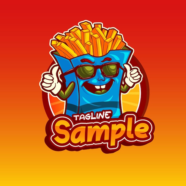 Aardappelstick mascotte karakter