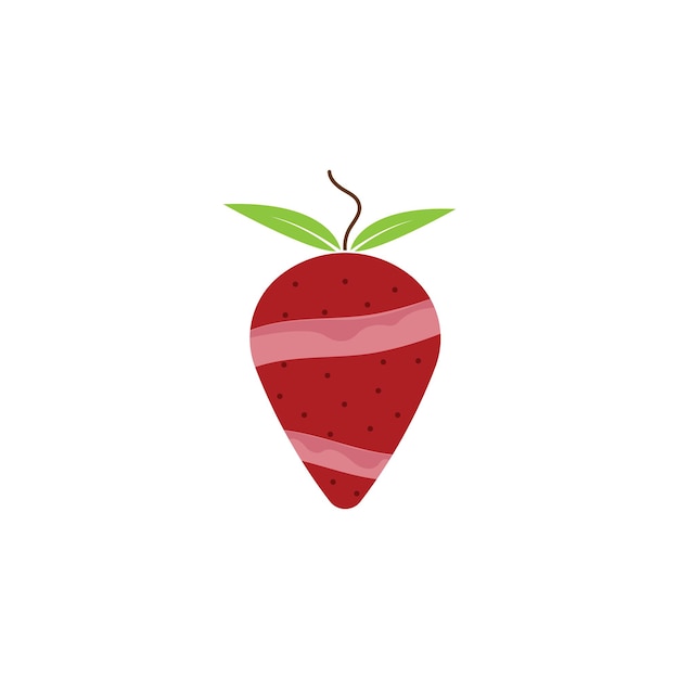 Aardbei logo sjabloon vector pictogram