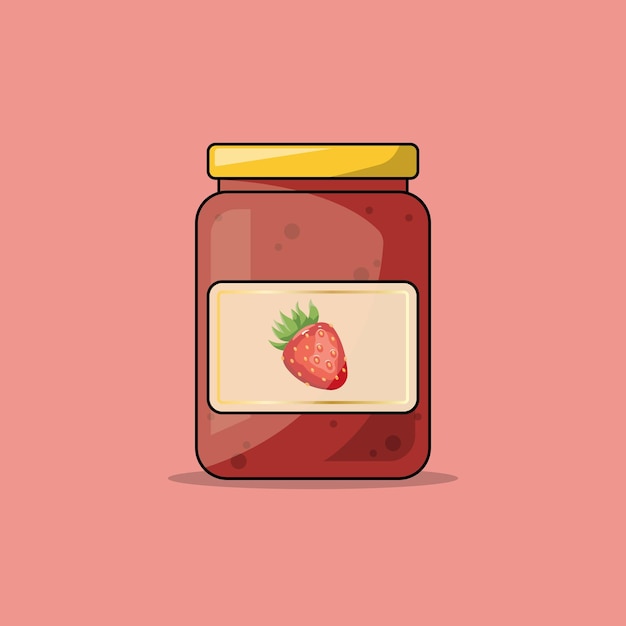 Vector aardbeienjam