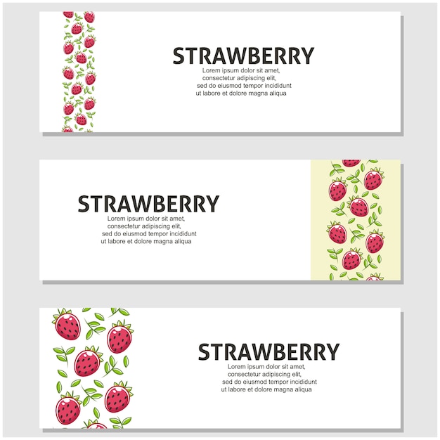 Aardbeifruit in plat ontwerp