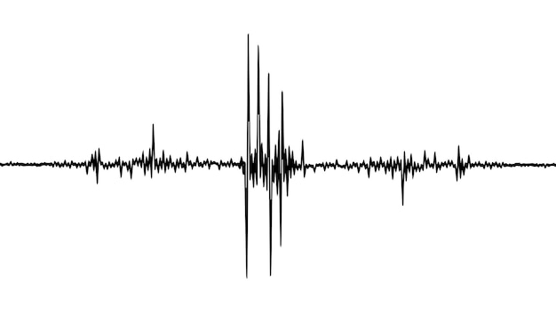 Aardbeving geluidsgolf frequentie seismische seismograaf grafische stem leugendetector