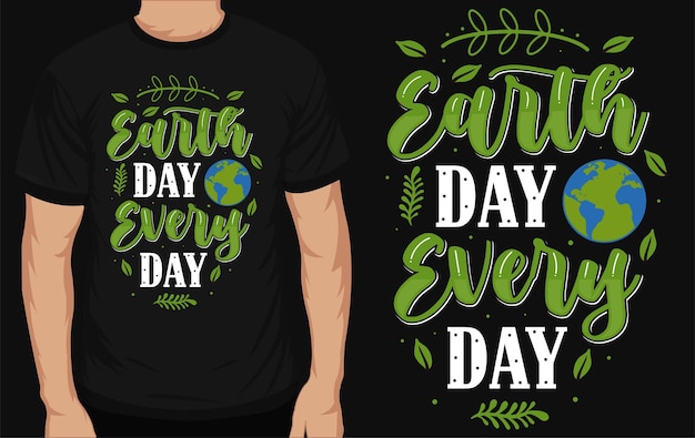 Aarde dag tshirt ontwerp