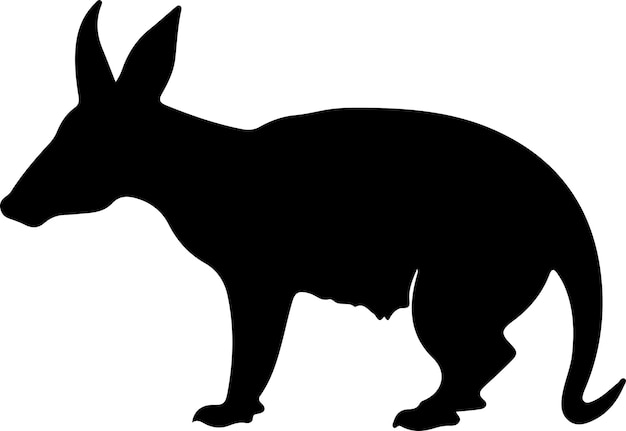 Vector aardvark silhouette