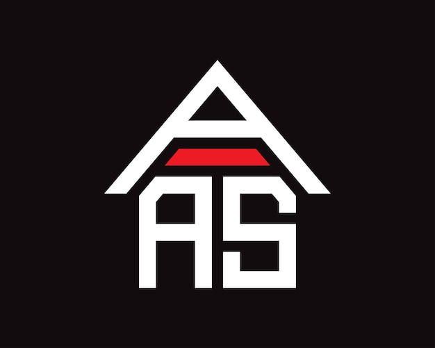 AAS letters real estate construction logo design vector