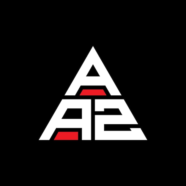 AAZ triangle letter logo design with triangle shape AAZ triangle logo design monogram AAZ triangle vector logo template with red color AAZ triangular logo Simple Elegant and Luxurious Logo