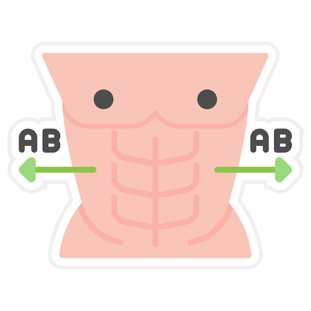 Vector ab ab routine flat illustration