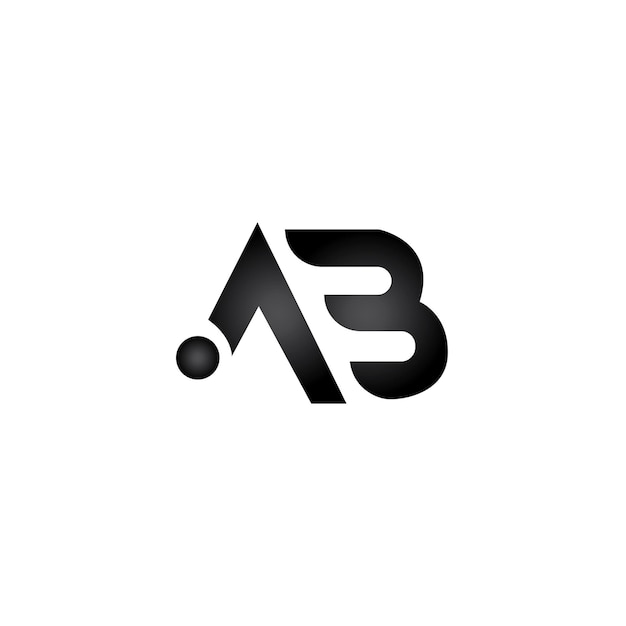 Vettore logo di design della lettera ab