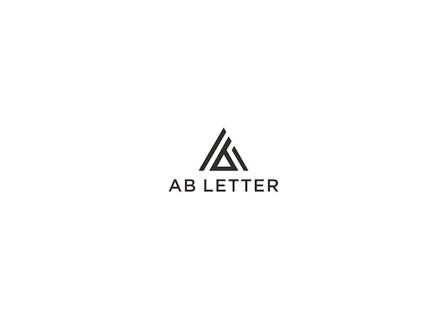 ab letter logo design vector illustration