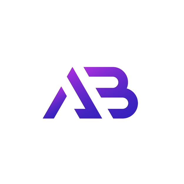 AB letters logo, monogram on white