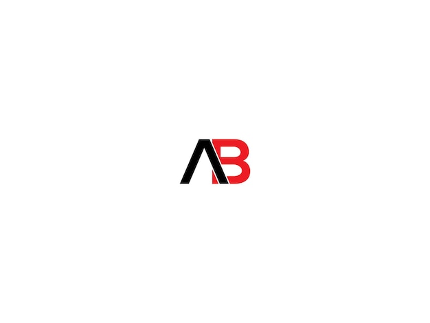 Vettore progettazione del logo ab