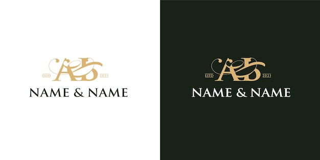 AB logo luxury design