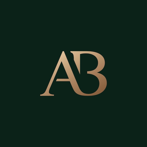 AB logo Vector moderne brief ontwerpconcept