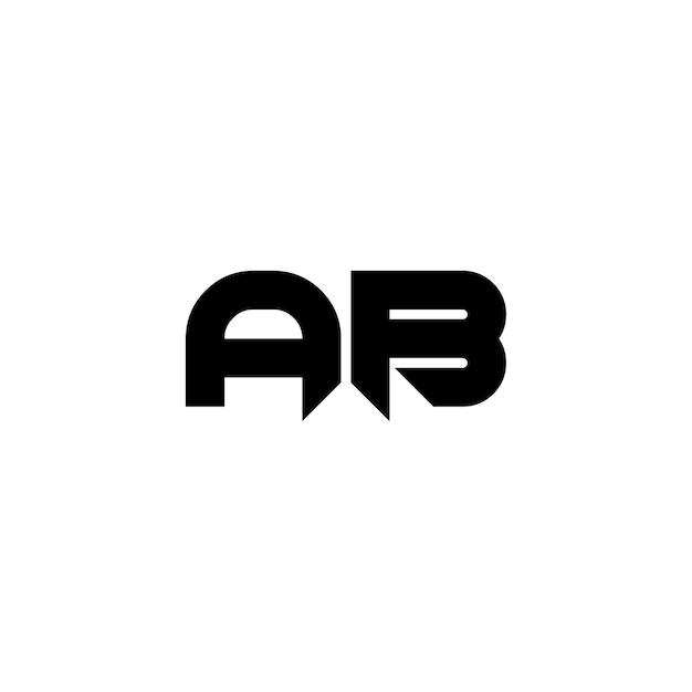 AB monogram logo design letter text name symbol monochrome logotype alphabet character simple logo