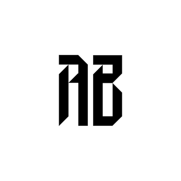 AB monogram logo design letter text name symbol monochrome logotype alphabet character simple logo