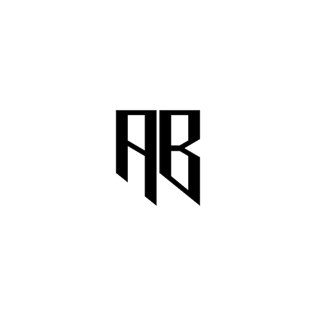 AB monogram logo ontwerp letter tekst naam symbool monochrome logotype alfabet karakter eenvoudig logo