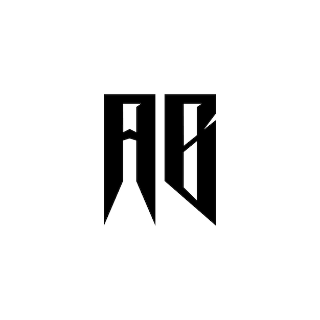 AB monogram logo ontwerp letter tekst naam symbool monochrome logotype alfabet karakter eenvoudig logo