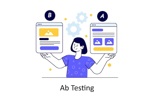 Ab Testing Flat Style Design Векторная иллюстрация Складская иллюстрация