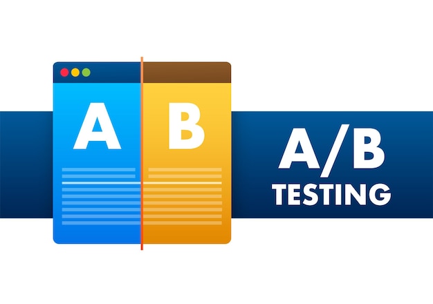 Vector ab testing split test bug fixing user feedback homepage landing page template